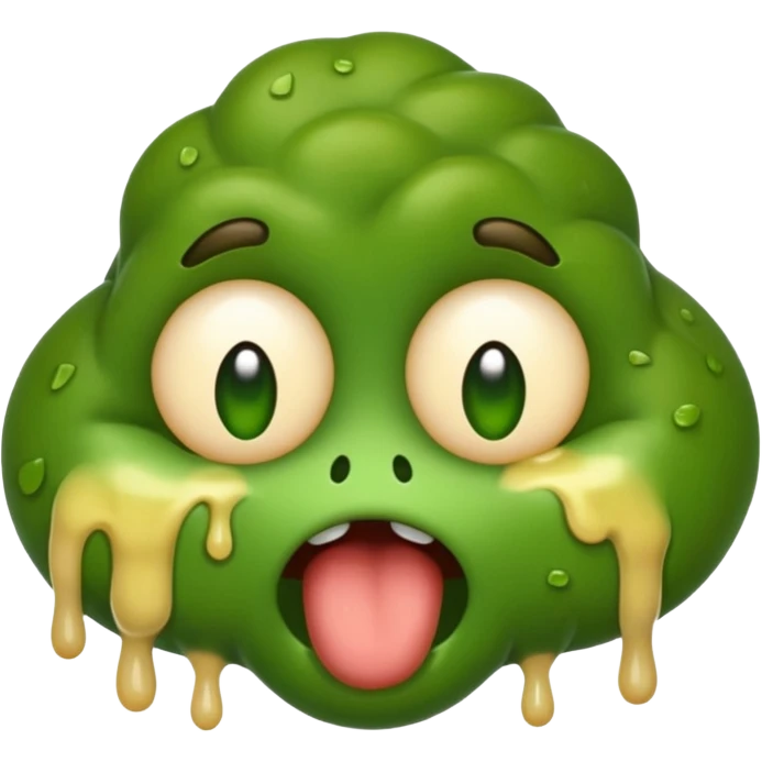 Make a emoji that has throw up on their eyes. emoji