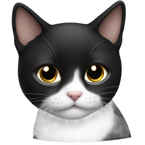 small black and white cat emoji