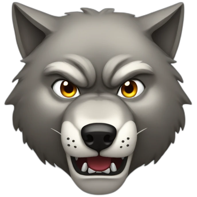 Wolf angry emoji