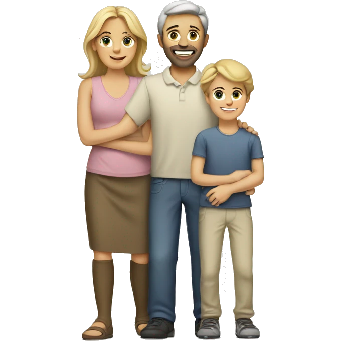 caucasian family emoji