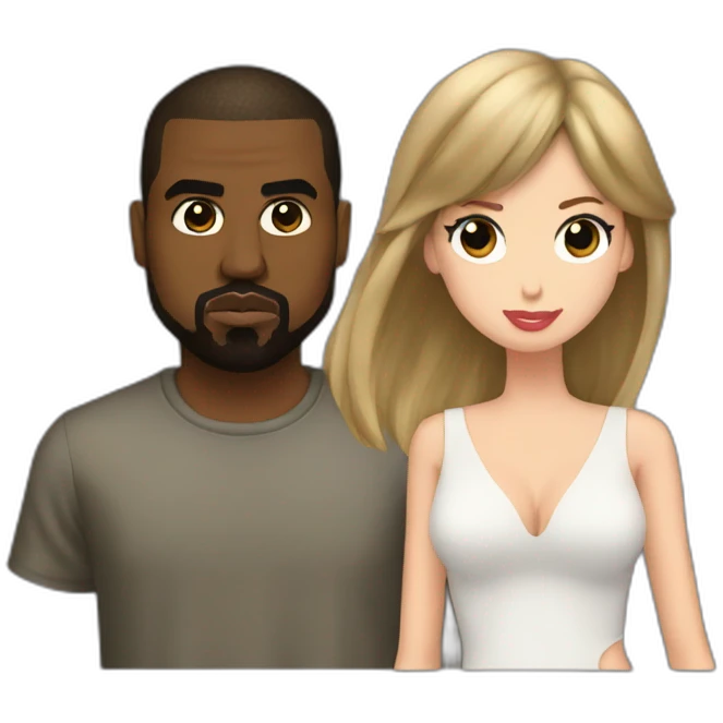 kanye west and taylor swift emoji