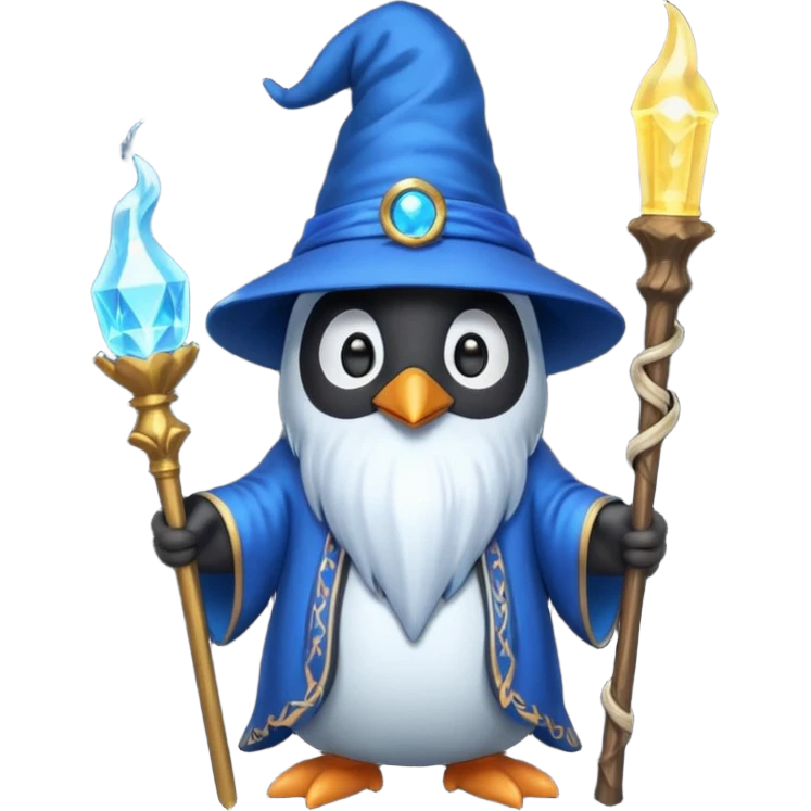 Penguin Wizard emoji