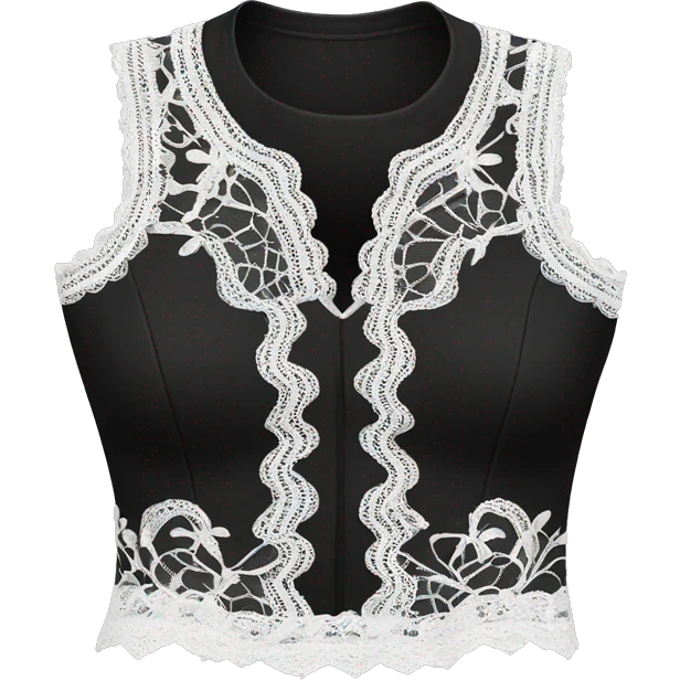 Black top with lace emoji