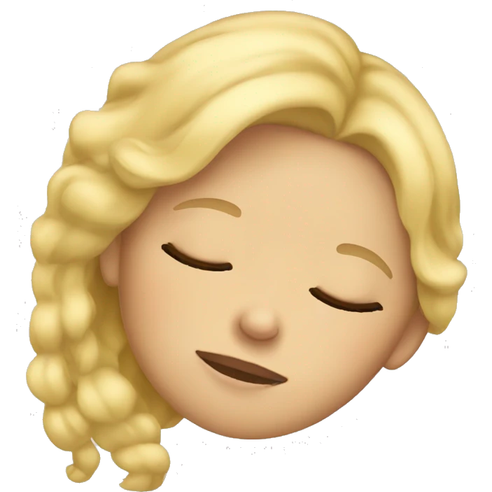 Girl with blonde hair sleeping  emoji