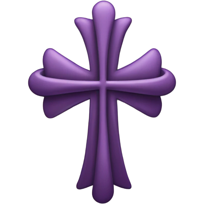 A holy cross with a bow emoji