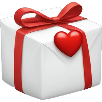 Red heart wrapped in a white gift bow  emoji