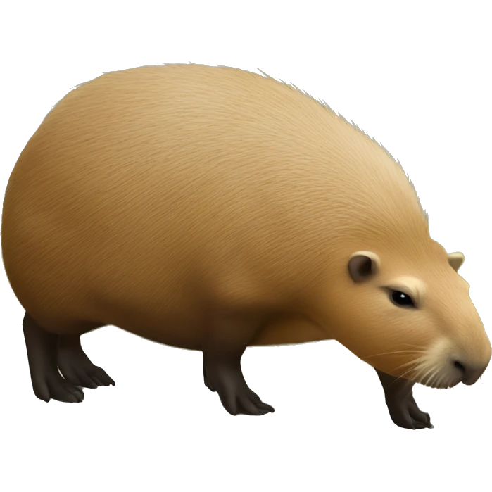 Capybara sur le dos d'une tortue emoji