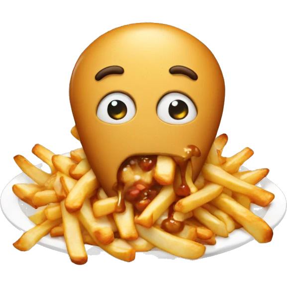 Poutine eating emoji