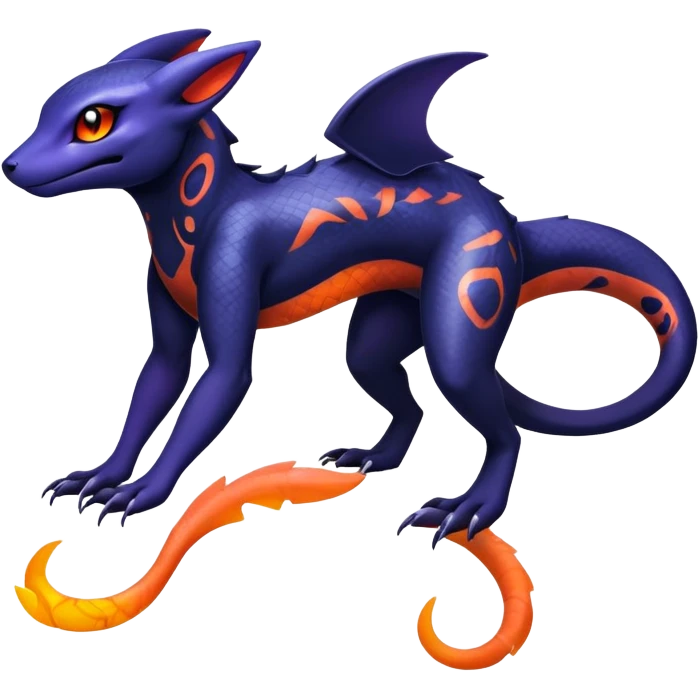 Shiny Salandit-Umbreon-Quilava-Fakémon-hybrid-creature (full body)  emoji