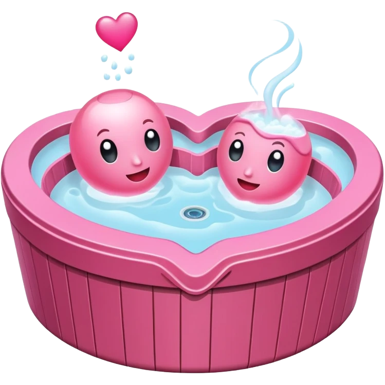 pink heart hot tub emoji