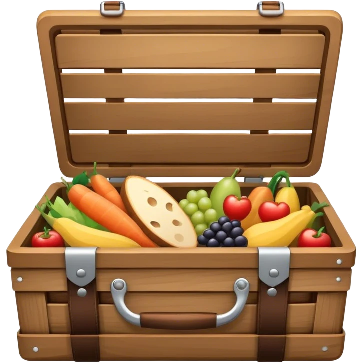 Wooden picnic basket emoji