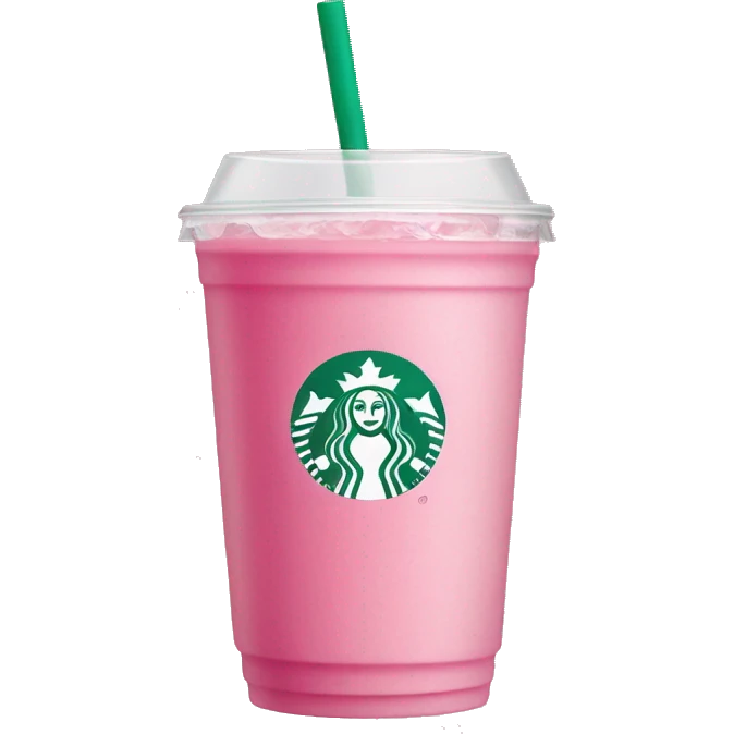 Pink drink from Starbucks  emoji