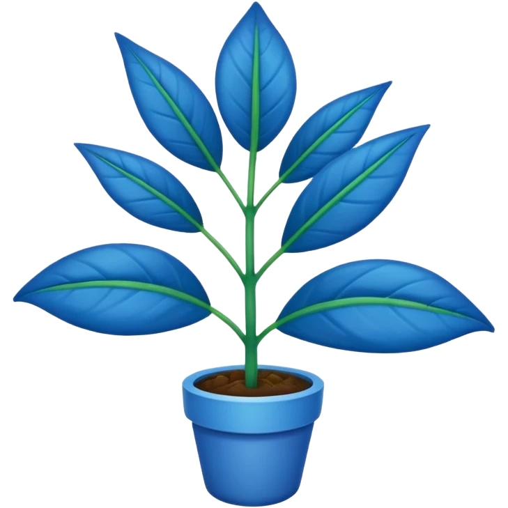 blue plant emoji