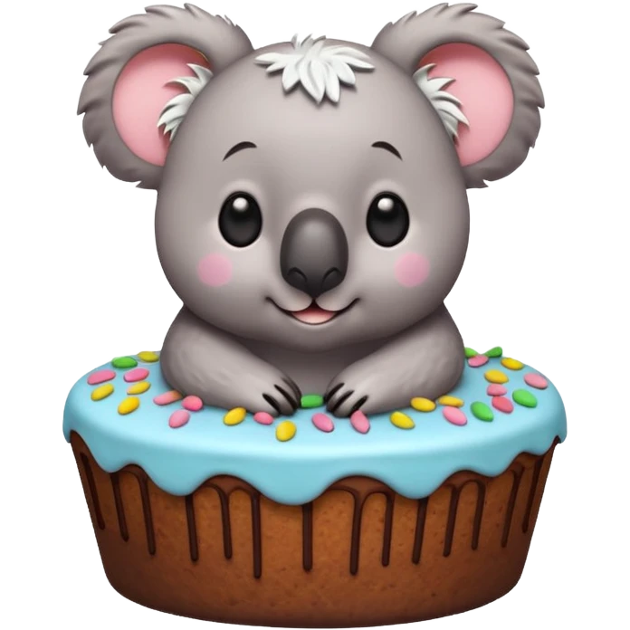 Koala cake emoji