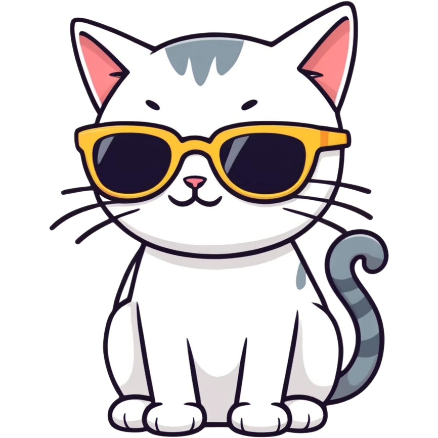 Cat with sunglasses emoji