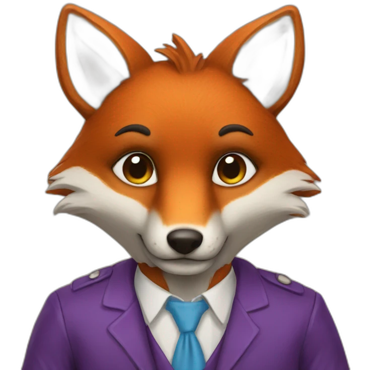 Un renard en costume emoji