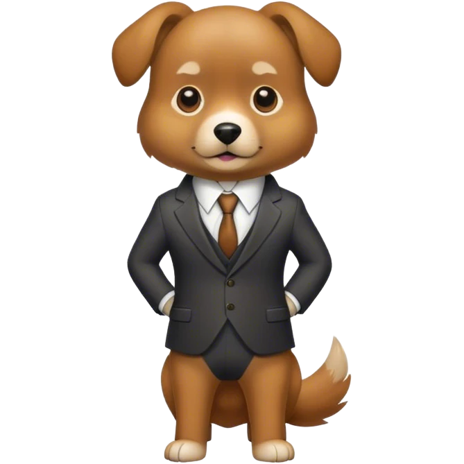 Dog with suit  emoji