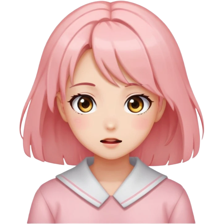 Anime girl clapping cheeks emoji
