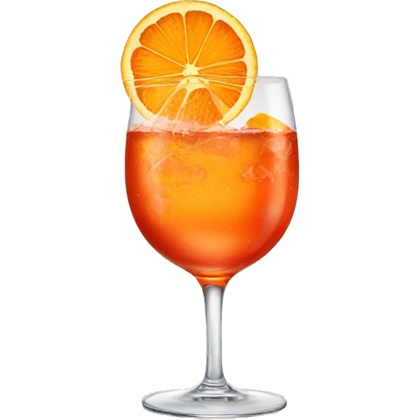 Glass with aperol spritz inside without any orange  emoji
