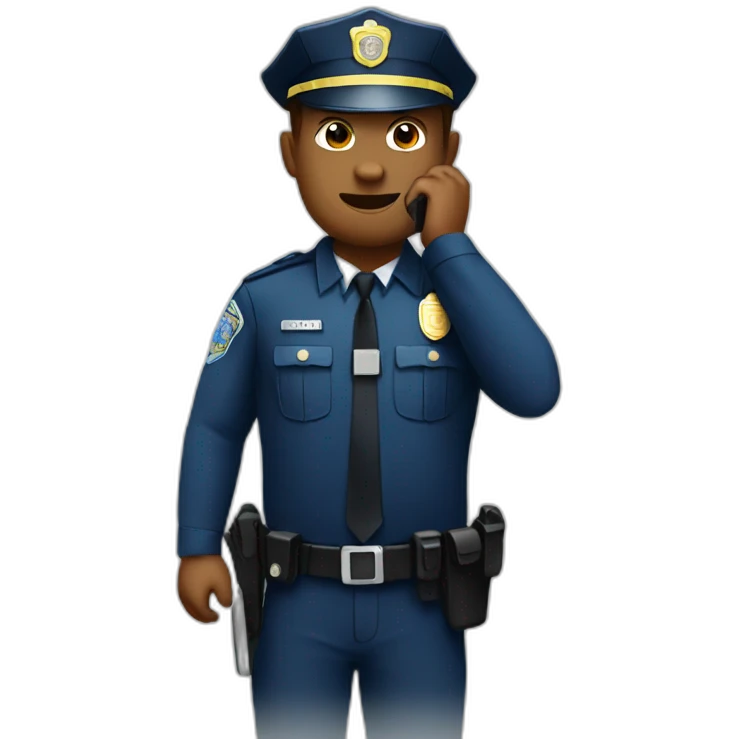 police officer staying on phone emoji