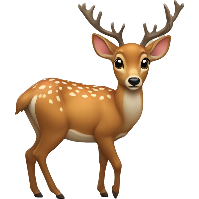 The deer is lying emoji