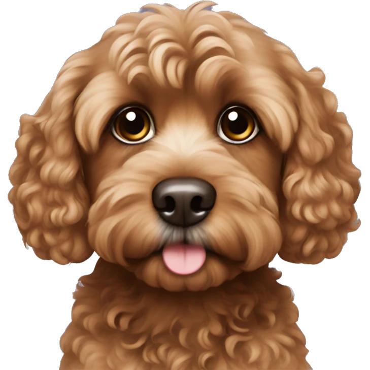 Brown cavapoo  emoji
