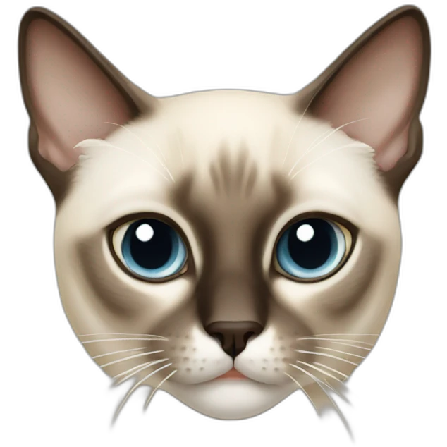 Siamese cat with white print on his face emoji