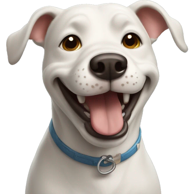 Happy Bullterier dog emoji