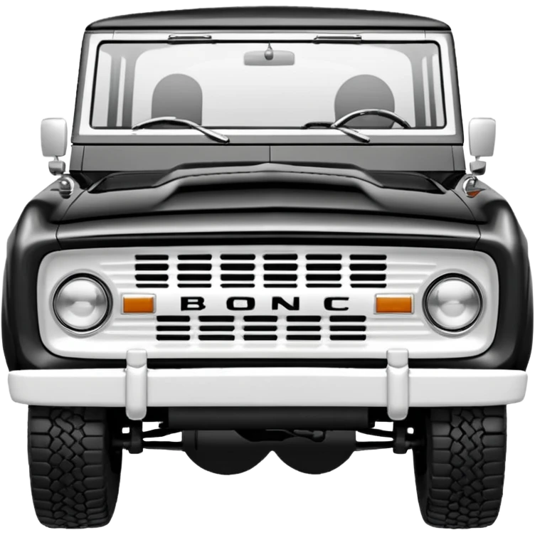 1967 Black and White Ford Bronco emoji