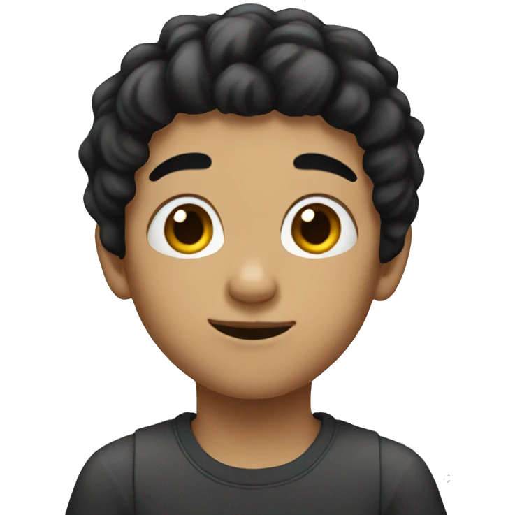 boy with black hair emoji