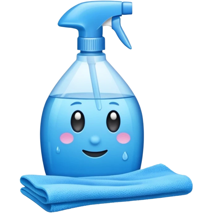 cleaning product and rag emoji