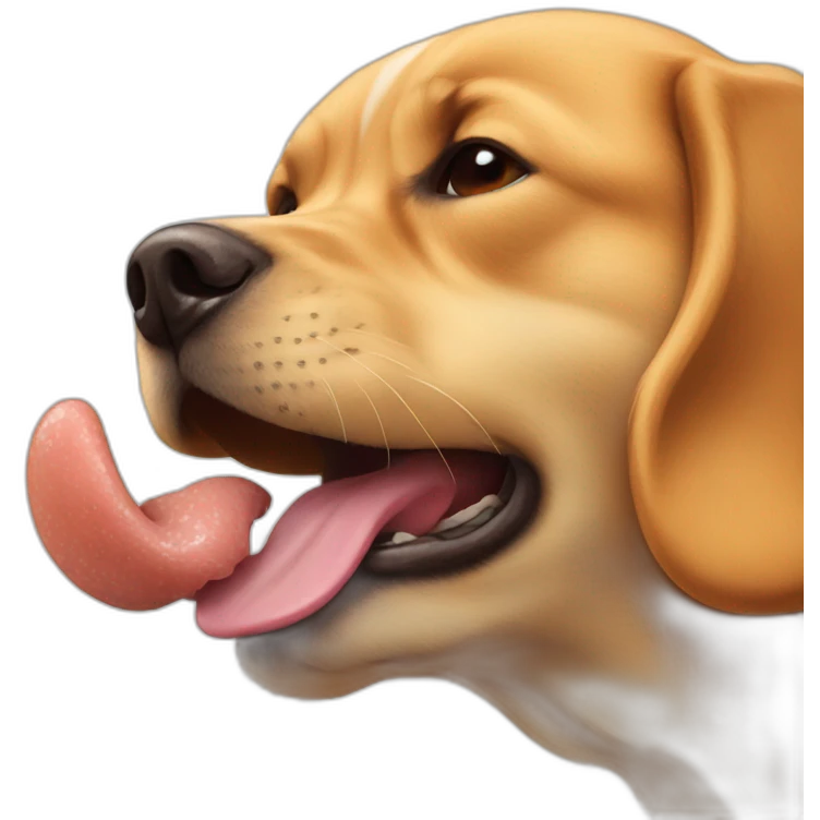 Dog licking face emoji
