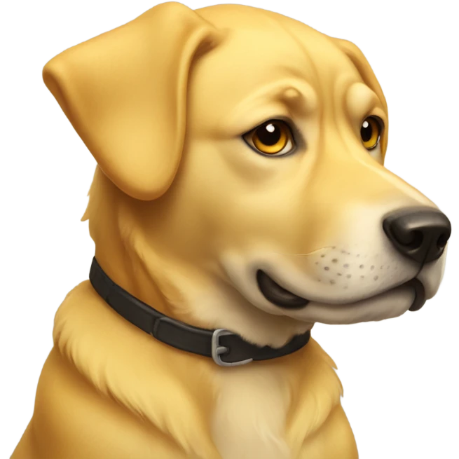 Yellow dog emoji