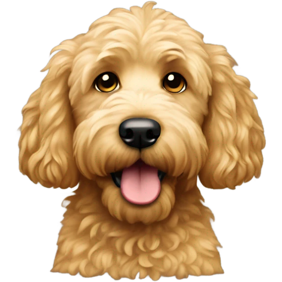 Golden doodle dog emoji