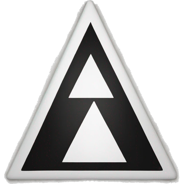 black white triangle with the letter i in it as an information emotiocon emoji