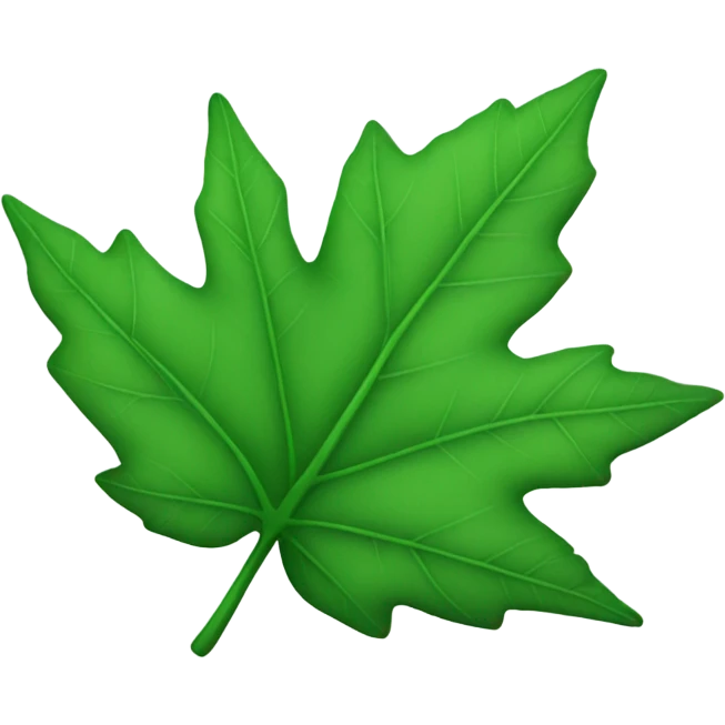 Green leaf with 7 points  emoji