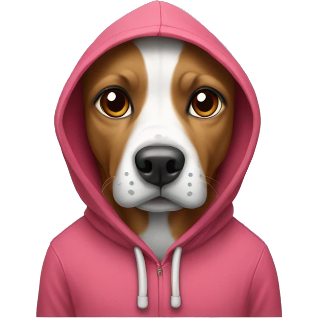 Dog with a hoodie emoji