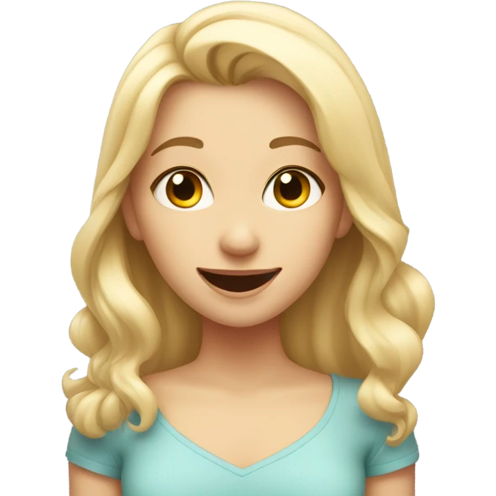 Heart eyed and hot blonde girl  emoji