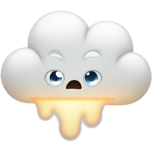 Shocked cloud  emoji