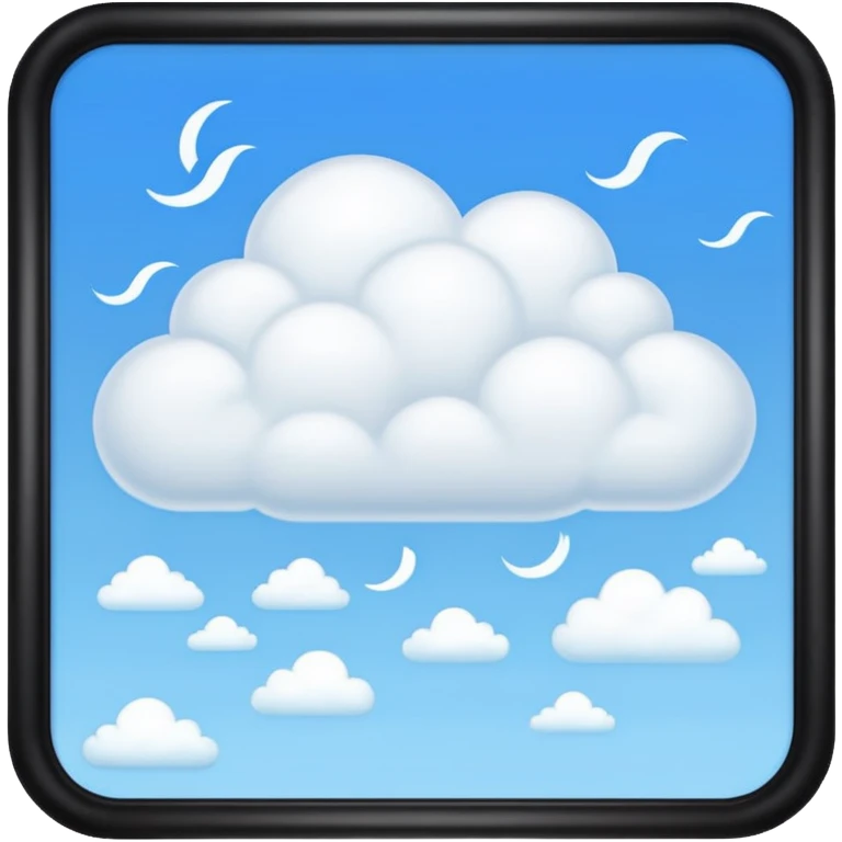 cloud photo frame emoji