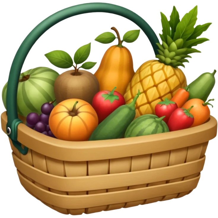 panier de fruits et légumes de saison hiver en france emoji