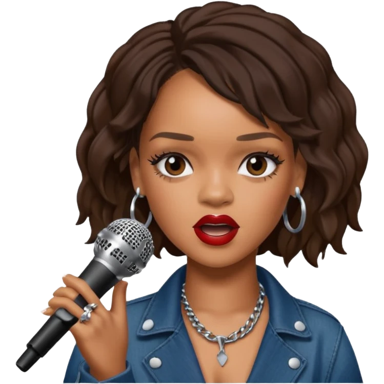 Rihanna singing emoji