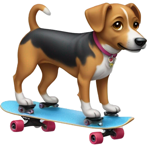 Skating dog emoji