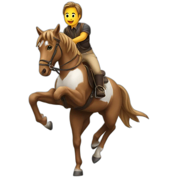 Chat sur cheval emoji