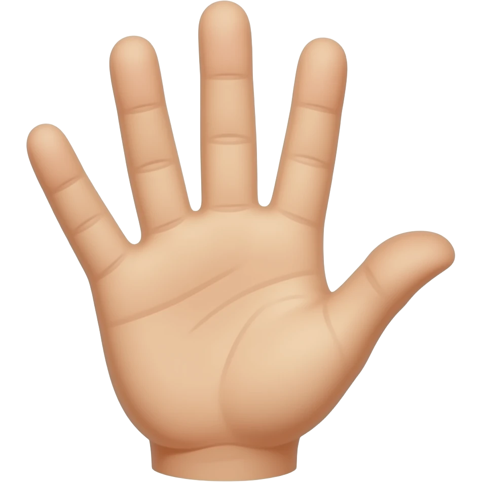 three fingers on a hand emoji