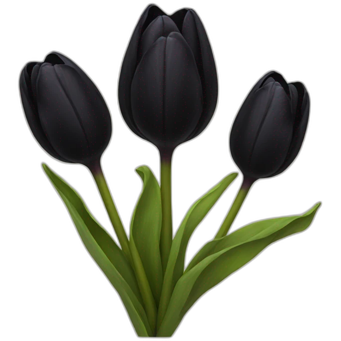black tulip emoji