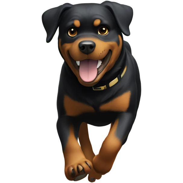 Rottweiler running and giving a thumbs up  emoji