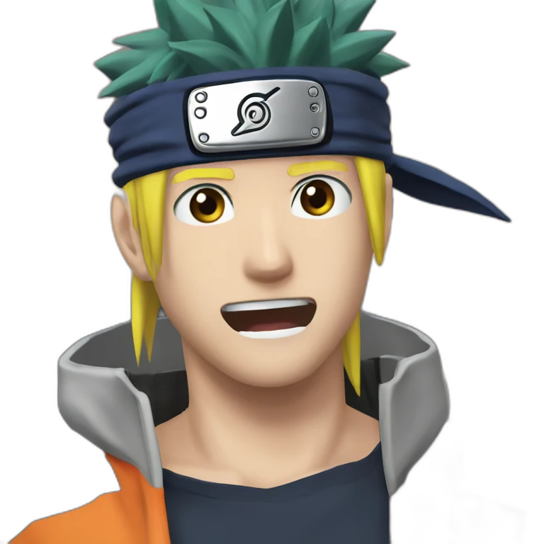 Naruto en train de faire un malaise emoji