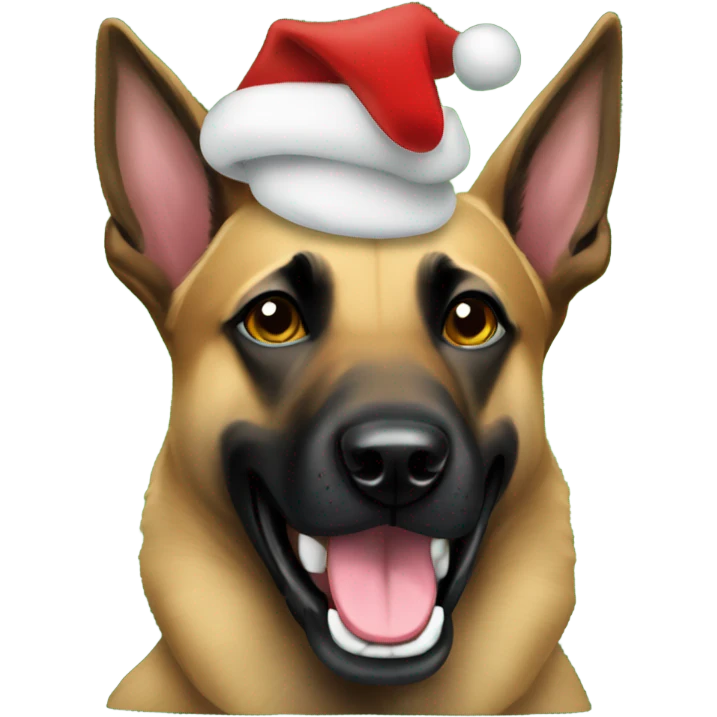 Belgian malinois Christmas emoji