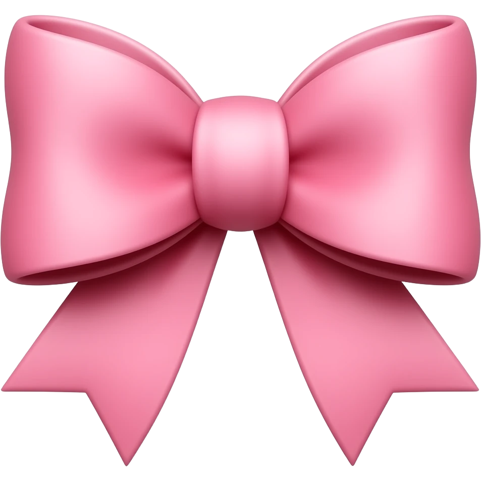 Pink bow emoji